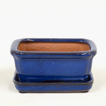 Rechteck. Schale SS054/13cm, blau - mit Untersetzer